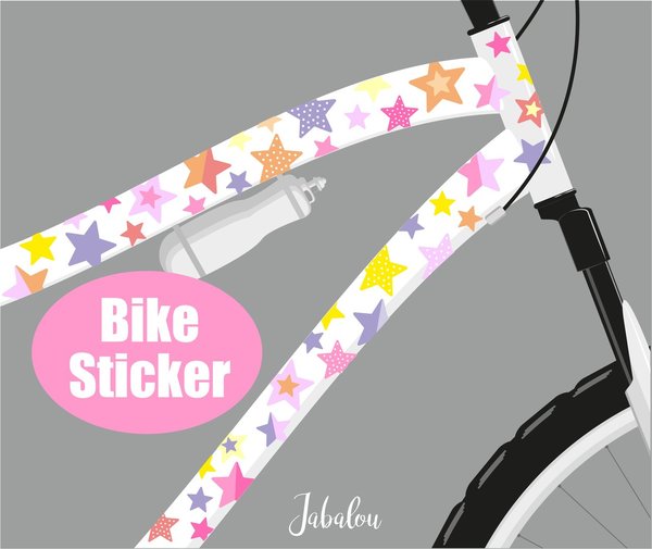 Fahrradaufkleber Sterne Pastell Fahrrad Sticker
