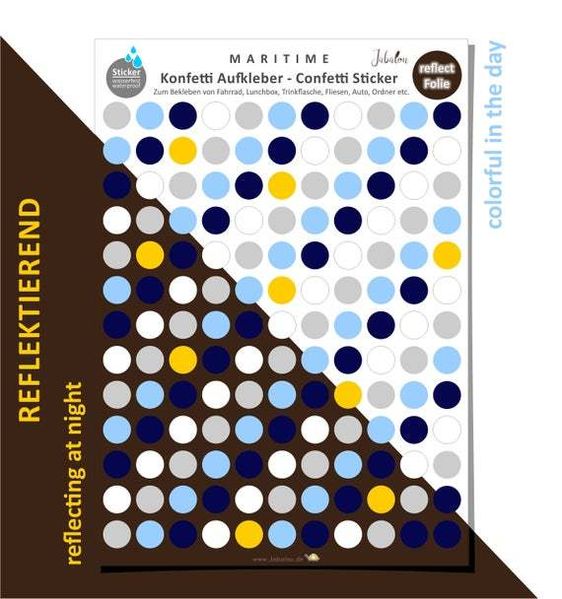 Confetti reflektierend MARITIME Sticker wasserfest