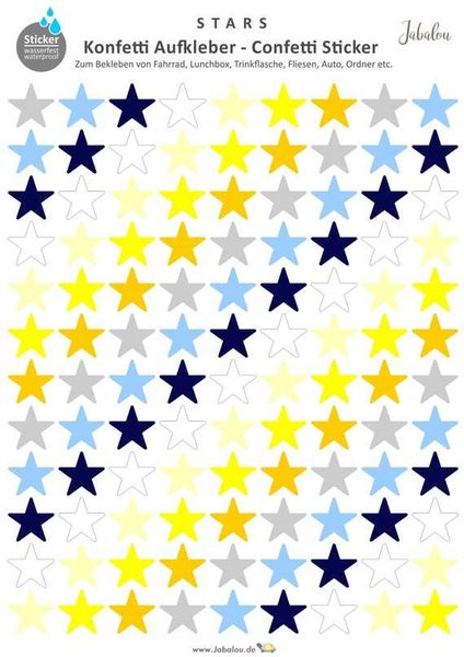Confetti Sternen Sticker wasserfest