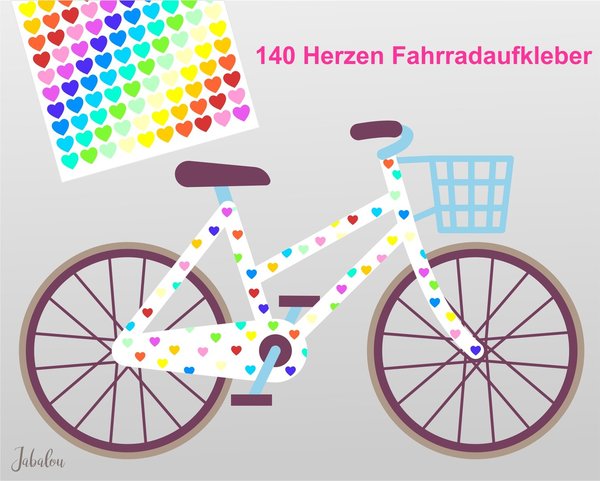 Confetti Herzen RAINBOW Sticker wasserfest