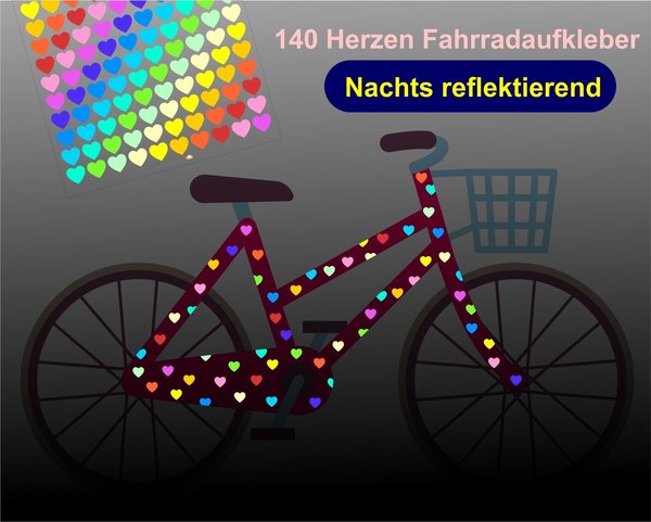 Confetti Herzen reflektierend RAINBOW Sticker wasserfest