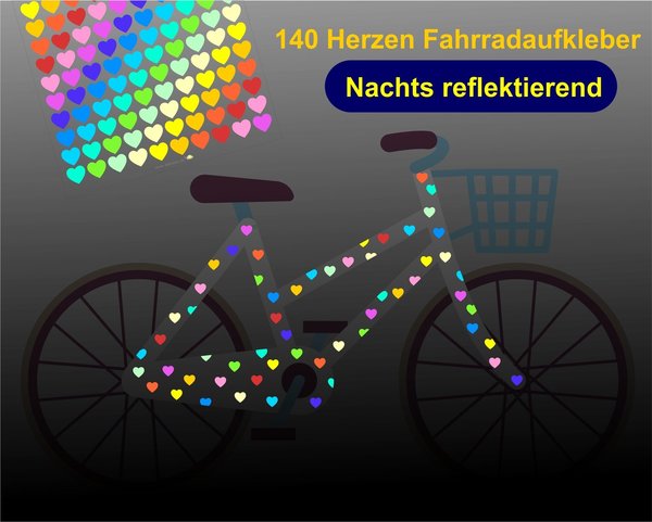 Confetti Herzen reflektierend RAINBOW Sticker wasserfest
