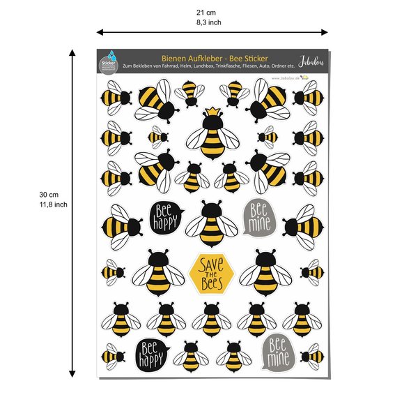 Sticker Bienen wasserfest