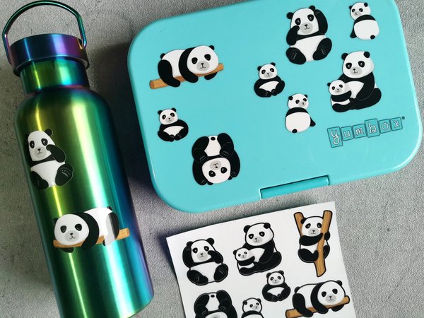 Sticker Panda wasserfest Aufkleber
