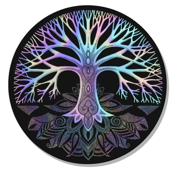 Holographic Lebensbaum Sticker wasserfest