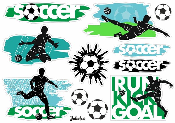 Sticker wasserfest Fußball soccer boy