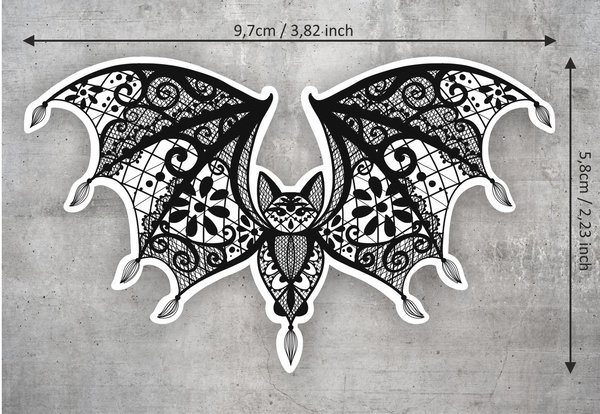 Fledermaus Sticker wasserfest gothic