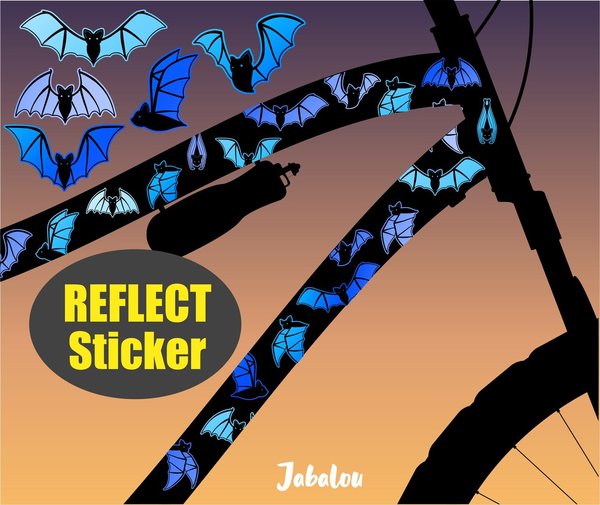 REFLECT Fledermaus blau Aufkleber